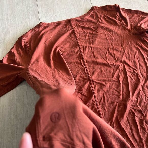 Lululemon Up for Down Time Long Sleeve Dark Terracotta Size Medium - Picture 6 of 8